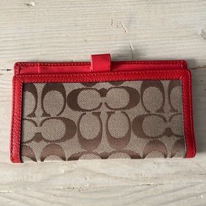 Coach checkbook sleeve